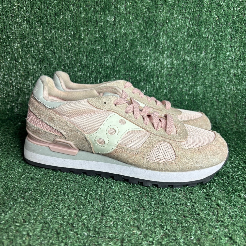Saucony Shadow Original Lifestyle Suede Mesh Running Sneakers Pink Womens Sz 7.5